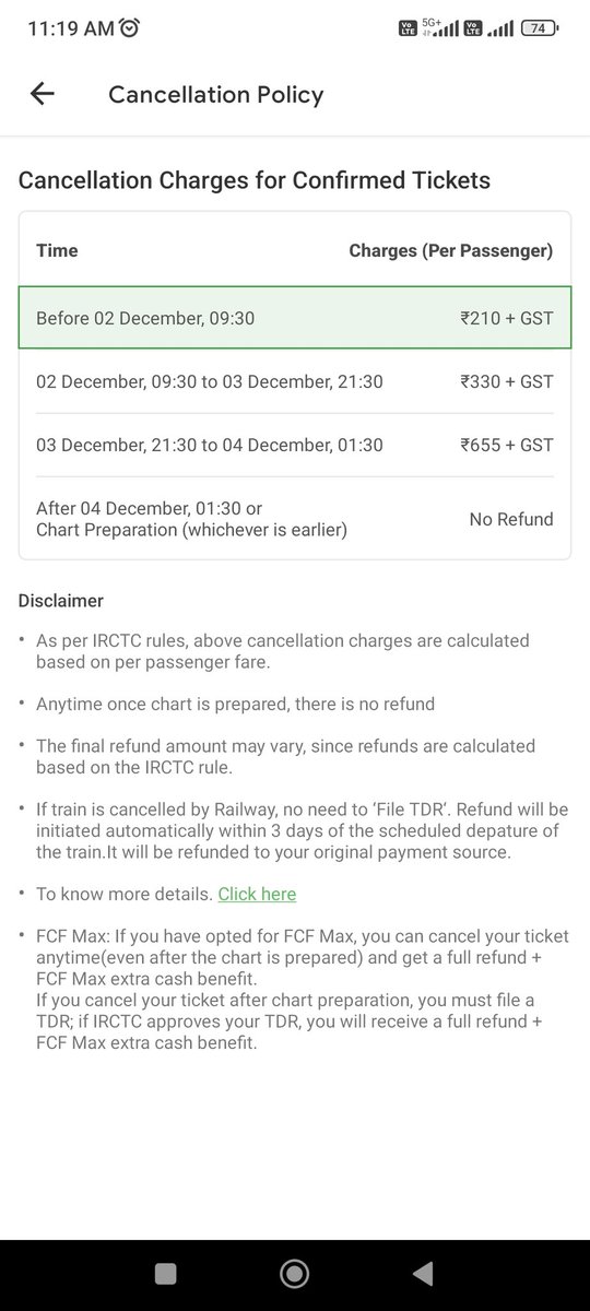 vivek_visuals's tweet image. Hello @ConfirmTKT My PNR: 2605545011. Trn: 18104 has been cancelled on 4th December due to operational reasons. On self cancellation I am being charged, Not my fault I had to travel. I need a Full Refund. Kindly Assist Asap !
@IRCTCofficial @RailwaySeva @RailMinIndia