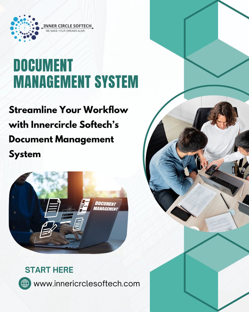 Innercircles_01's tweet image. Streamline Your Workflow with Innercircle Softech’s Document Management System
Visit us
innercirclesoftech.com
#DocumentManagement #DigitalOffice #PaperlessWorkflow #OfficeAutomation #WorkSmarter #TechSolutions #SmartBusiness