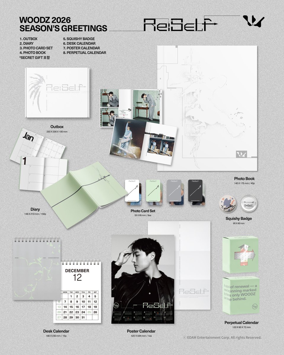WOODZ 2026 SEASON'S GREETINGS

📆 예약 판매 : 25.11.10 (MON) 3PM - 25.11.23 (SUN) (KST)
📆 정식 발매 : 25.12.23 (TUE)부터 순차 배송
📍 판매처 : made EDAM, Berriz

🔗 berriz.in/woodz/notice/8…
🔗 cafe.daum.net/chowoodz/8vu1/…

#WOODZ #우즈
#시즌그리팅 #2026SEASONSGREETINGS