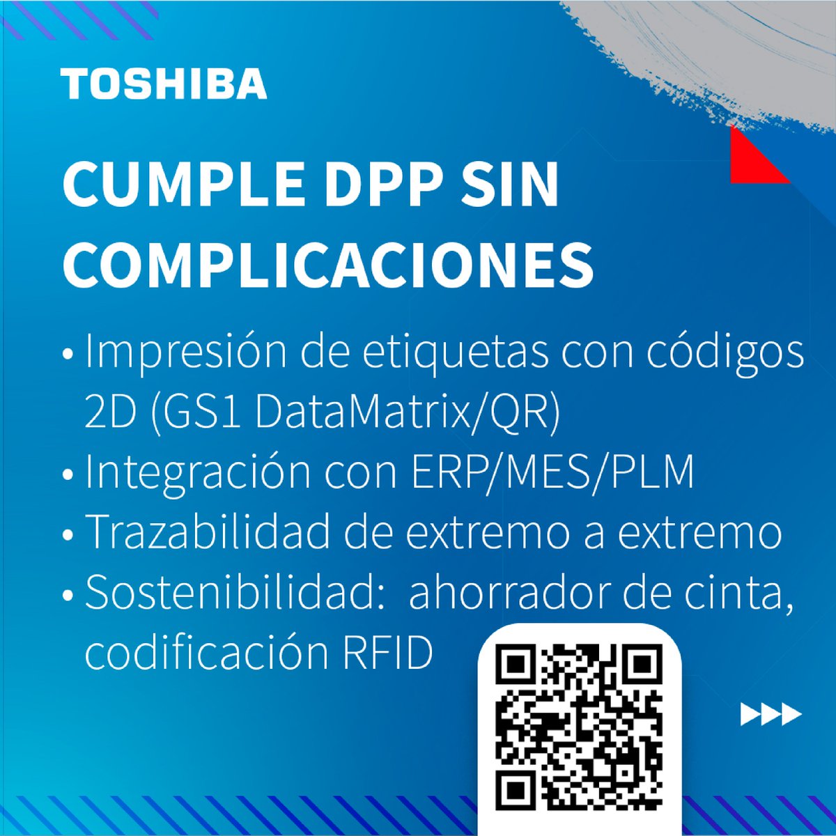 ¿Preparado para el Pasaporte Digital de Producto (DPP) de la UE?
Con las impresoras industriales Toshiba, cumple con la normativa de forma sencilla:
✔️ Transparencia y sostenibilidad
✔️ Integración total y trazabilidad
✔️ DPP Ready
👉 my.ttec.es/dpp
#Toshiba #DPPReady