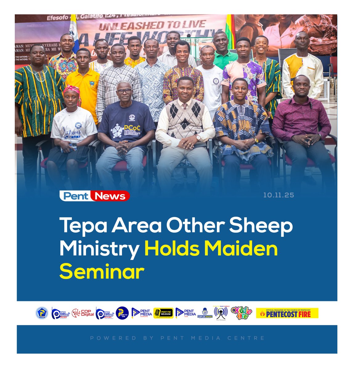 thecophq's tweet photo. The Tepa Area of @thecophq, through its Ministry to Other Sheep, has held its maiden seminar at the Tepa Central Assembly under the theme “I Must Bring Them Also” (John 10:16).

🌐 | Read more: https://t.co/dXwqERU6S5

#PentNews | #LiveOutYourCalling | #PossessingTheNations https://t.co/sDdzAaEjrh
