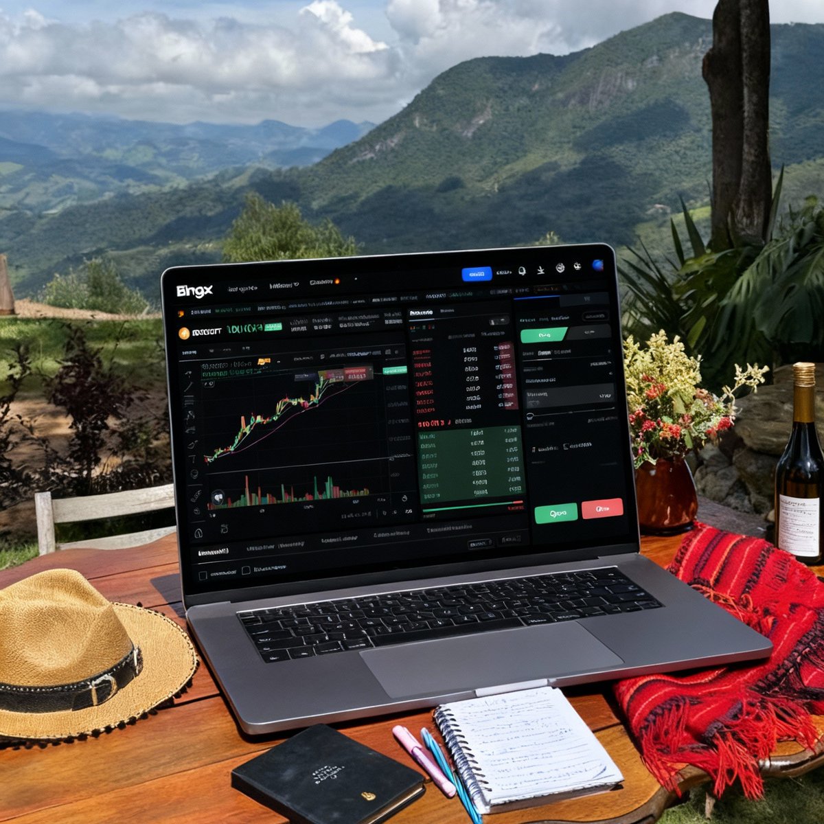 BingXOfficial's tweet image. What's the one asset you're holding that will pay for this view?