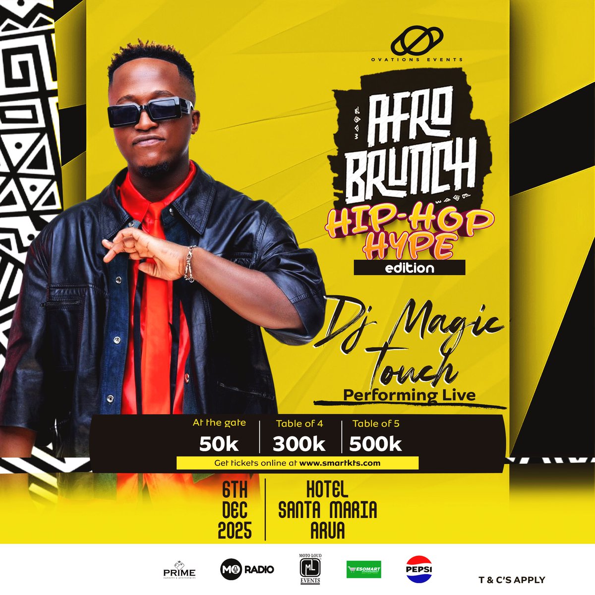 The decks are set, and the vibe is real. 
This Afro Brunch Hip Hop Hype Edition features the one and only <a href="/DJMAGICTOUCHUG1/">DJ MAGICTOUCHUG 🎛</a> , ready to turn the tables with non-stop hip hop vibes and brunch grooves. 🎶
