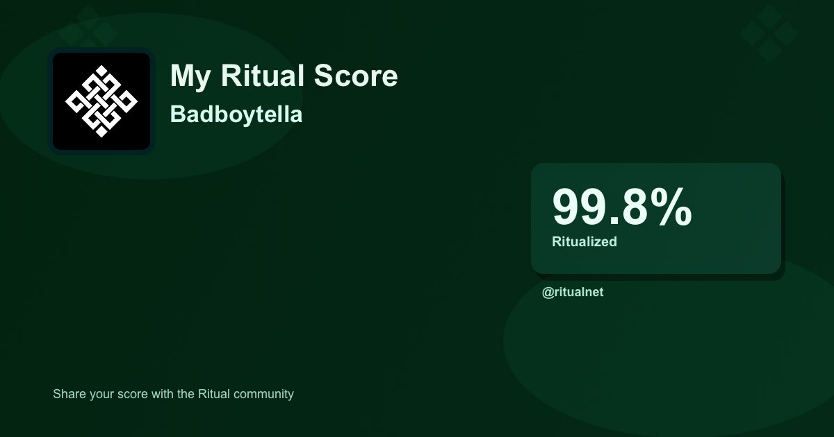So much work to do for the <a href="/ritualnet/">Ritual</a> family

To check yours go to check-ritualized.vercel.app

gRitual gang