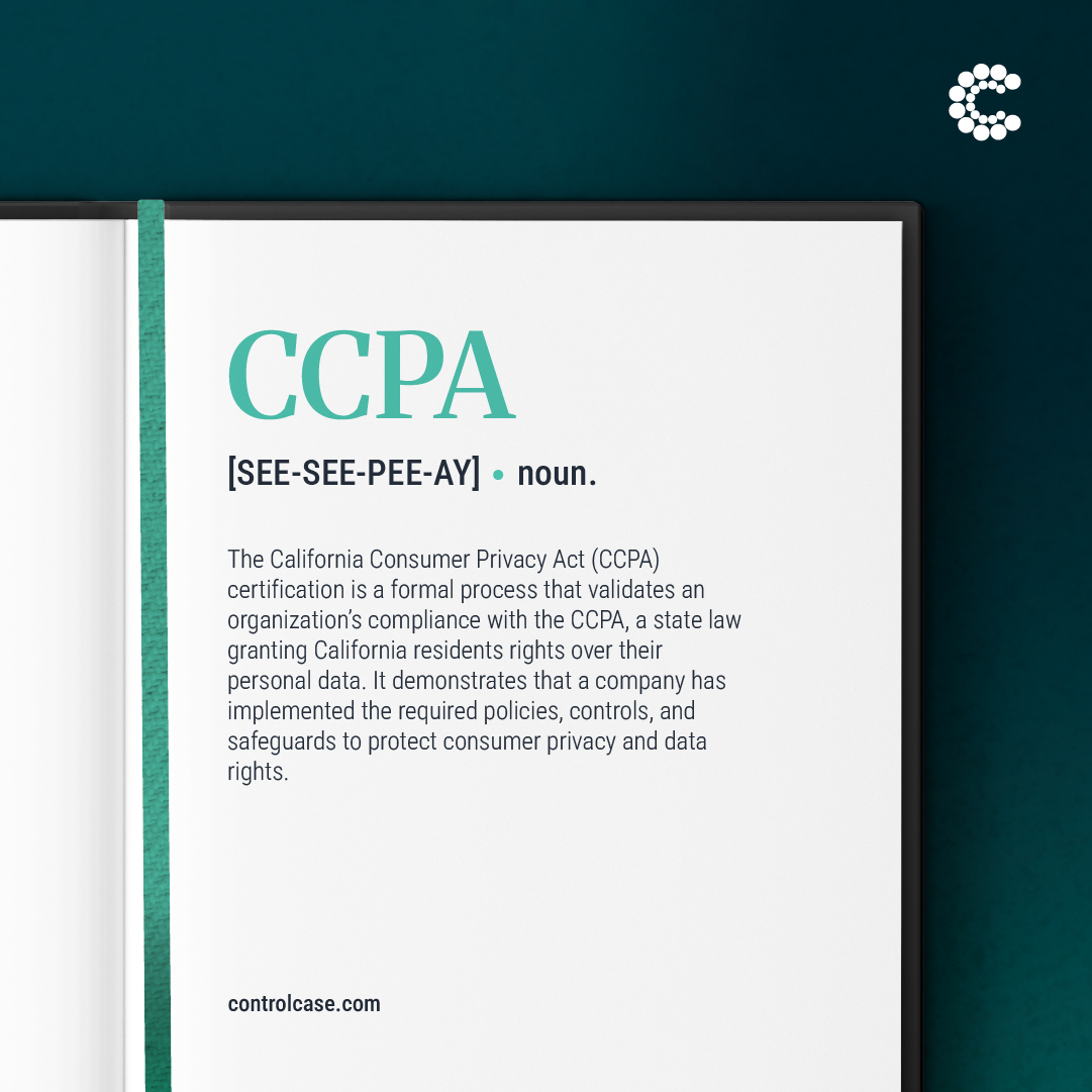 ControlCase's tweet image. Privacy is power. 
The California Consumer Privacy Act gives residents control over their personal data and requires organizations to prove their commitment to privacy protection.
🔗 Learn more: hubs.li/Q03SlZ6G0

#ComplianceDefined #CCPA #DataPrivacy #ControlCase