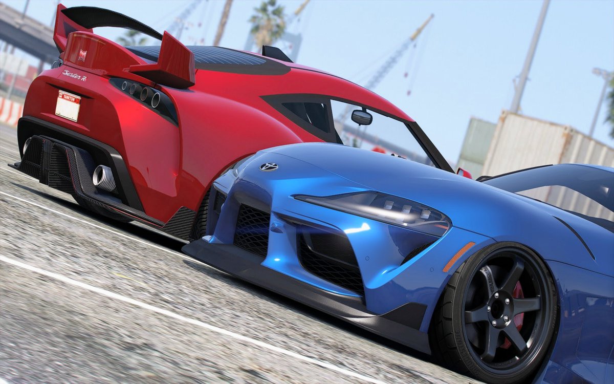 TKSSGY_1520's tweet photo. GTA5の車両とGTA5の車両のモデルになった実車を比較😊
今回は90スープラとジェスターRR😃
#GTA5
#GrandTheftAutoV
#GTA5MOD
#GrandTheftAutoVMOD
#TOYOTA
#SUPRA
#A90
#JesterRR
#GamePhoto
#VirtualPhotography https://t.co/iqTmm3o5Bx