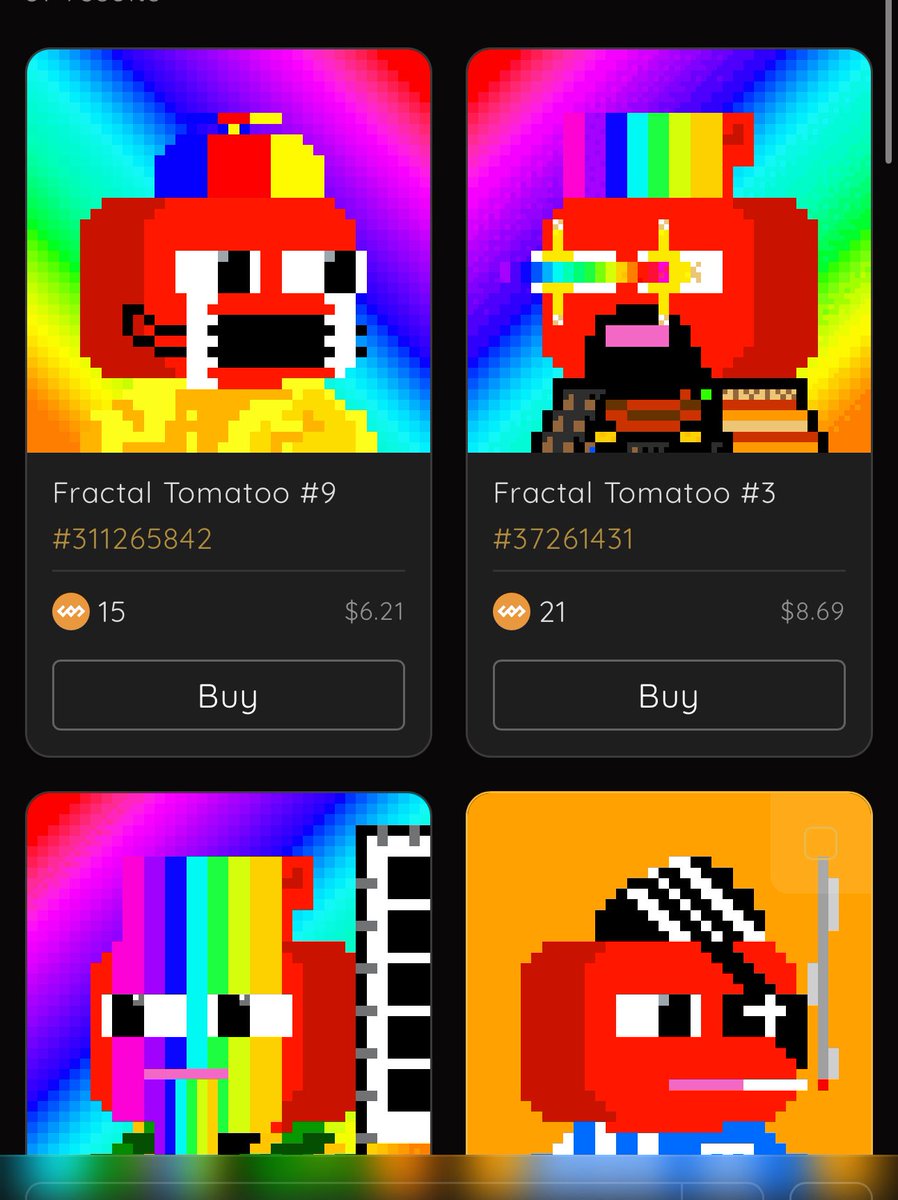 tomatuuu11's tweet image. Fractal Tomatoo 🍅 is selling fast on Fractal Bitcoin!
Only one piece left at 15 FB — thank you all for the amazing support!
Arigato-mattoo!!!!!🍅✨
 #Fractalbitcoin