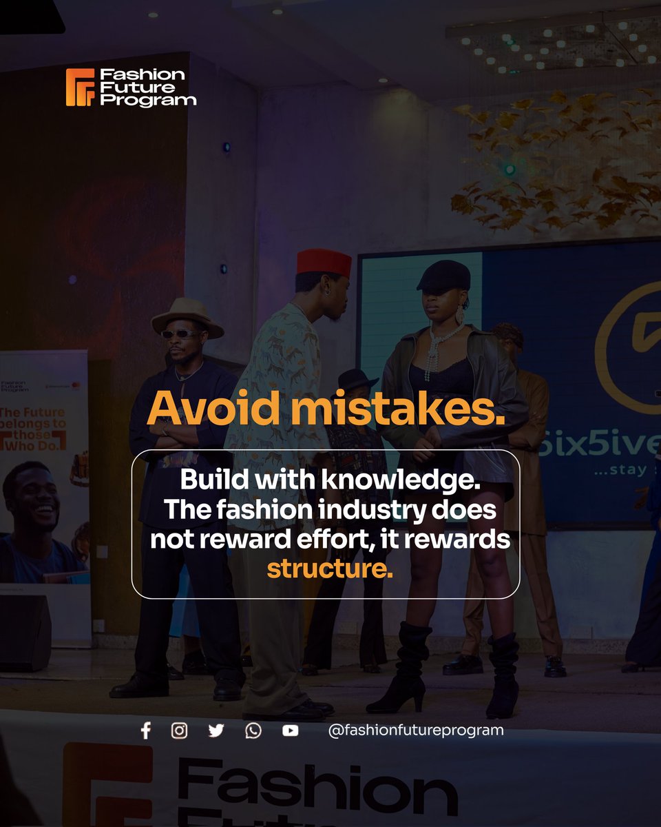 fashionfuturep's tweet image. What’s one mistake you made early on that taught you a valuable lesson? Share it in the comments. 

#FashionFutureProgram #MadeForTheFuture #YouthInFashion #EntrepreneurTips
