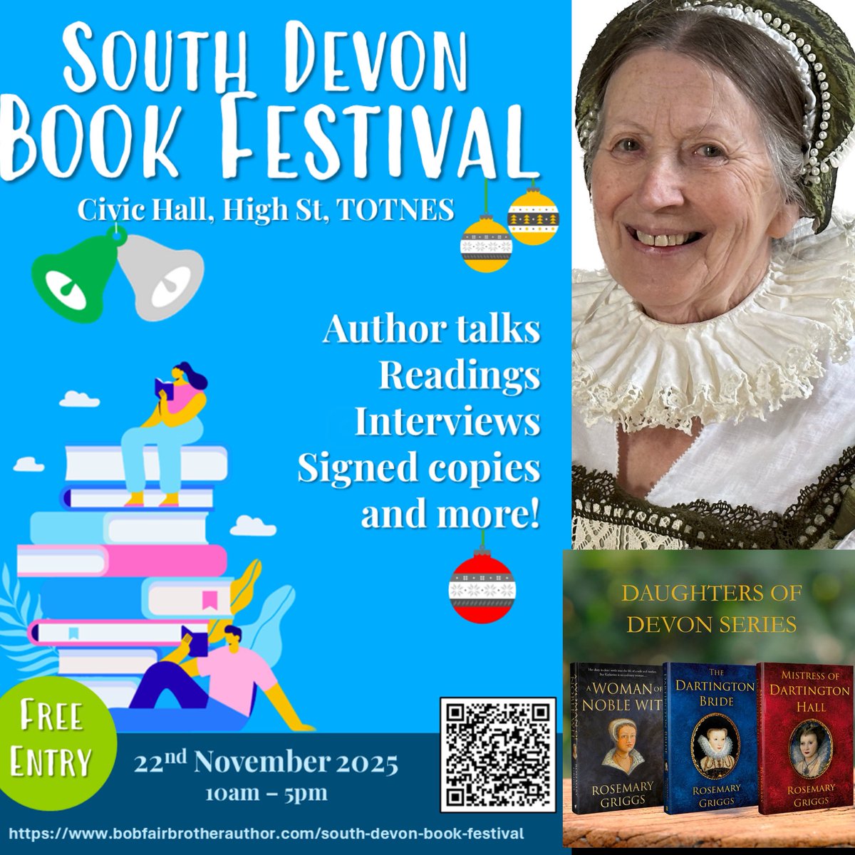 RAGriggsauthor's tweet image. I’ll be joining lots of authors in Totnes, 22 November 

@whatsondevon 

#totnes #bookfestival
#bookevent