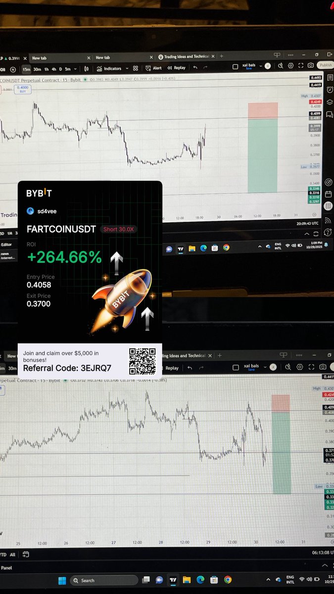 sd4vee's tweet photo. Sometimes I’m good, sometimes I’m bad but every time I see a good looking setup, I trade 🫠🥳🙂‍↔️

#fartcoinusdt 
#CryptoTrading 
#SmartMoney 
#AlwaysBeTrading 
#News https://t.co/DEV2ir3cBl
