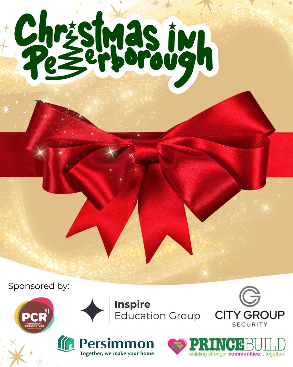 PeterboroughCC's tweet image. A huge festive thank you to @PersimmonHomes, City Group Security, @Princebuild, @yourpcrfm &amp;amp; Inspire Education Group for sponsoring this Christmas in Peterborough.

Their support is helping us bring even more magic to Cathedral Square this year.

Visit our website for more…
