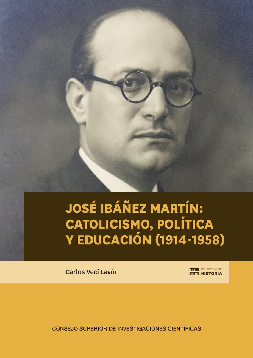Se caba de publicar Veci Lavín, Carlos. 2025. José Ibáñez Martín: catolicismo, política y educación (1914-1958). CSIC
📢libro electrónico gratuito
editorial.csic.es/publicaciones/… 
si quieres consultar nuestro fondo #JoséIbañezMartín 👉unav.edu/web/fondos-per…
<a href="/CarlosVeci/">Carlos Veci</a> <a href="/gihreunav/">Historia Reciente</a>