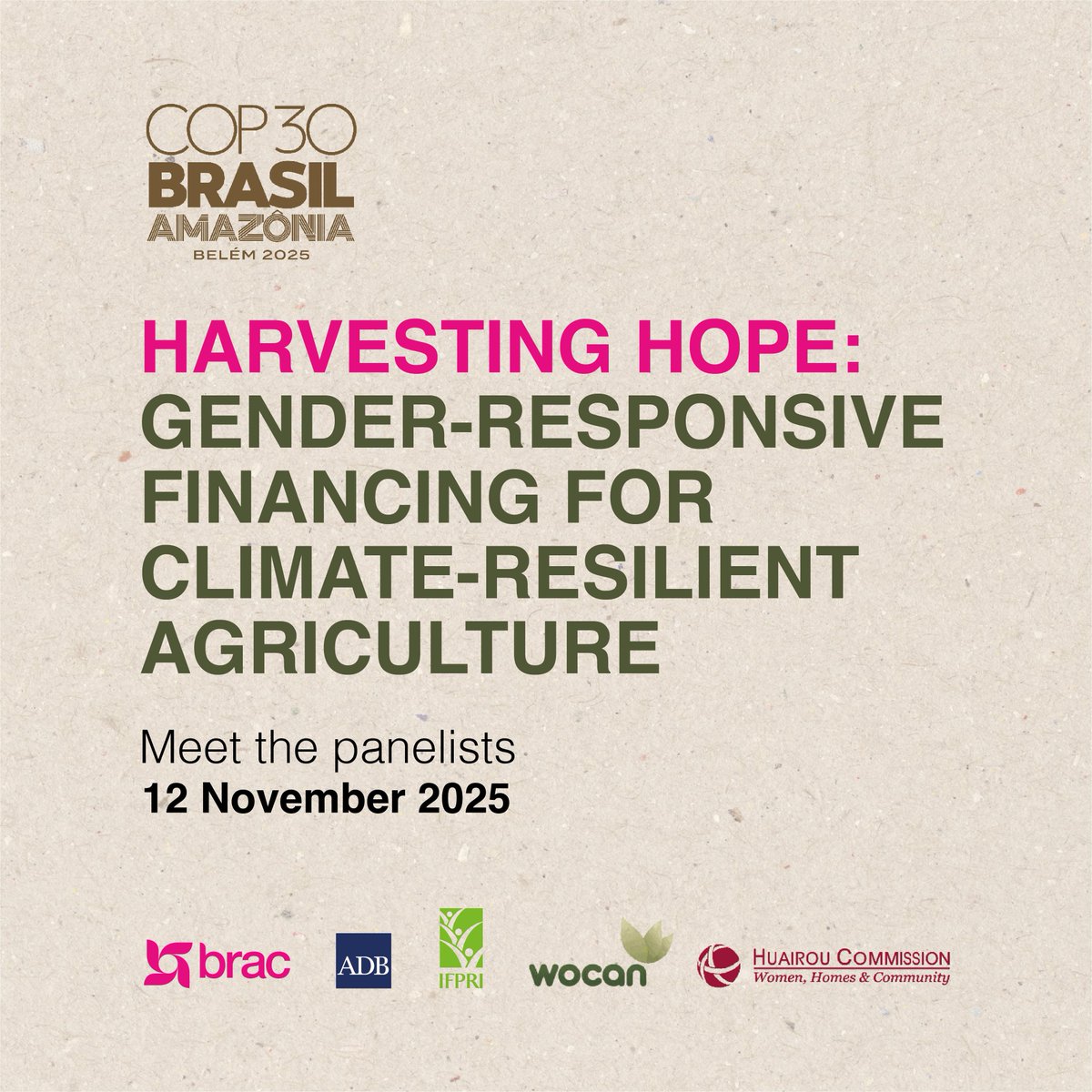 BRACworld's tweet image. How can we scale women-led locally driven resilience through climate finance and partnerships?

BRAC, along with the Asian Development Bank (ADB), International Food Policy Research Institute (IFPRI), Women Organizing for Change in Agriculture and Natural Resource Management…