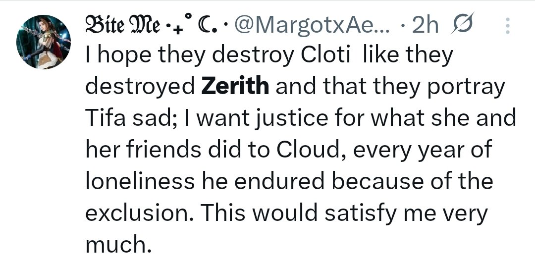 Nobody hates the characters of FF7 more than Cleriths.