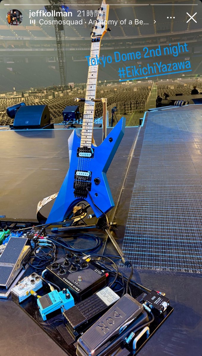 ジェフのブルーのギターはKiller KG-Prime 21 the spirit (Matte blue