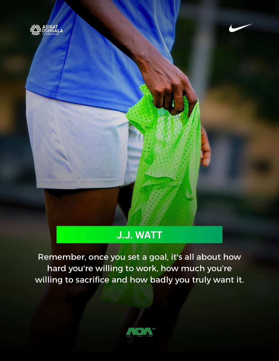 AOAcademy's tweet image. Set the goal.
Put in the work.
Make it happen. 💚⚽

#AOA #NextGenChampions #SheProject #DeterminedToWin