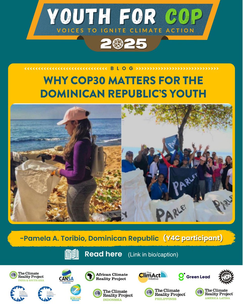CR_INDSA's tweet image. Here’s another powerful #blog from our #Youth4COP participant Pamela Abreu Toribio, a voice driving change from the #DominicanRepublic.

From #EnergyTransition to #YouthEmpowerment, she calls for real progress, not distant promises.🌍

👉 Read now: tinyurl.com/PamelaAToribio

#COP30
