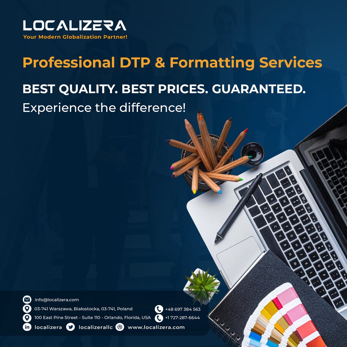 localizerallc's tweet image. Premium quality doesn’t have to break the bank. 💡
@Localizera delivers multilingual DTP &amp;amp; formatting in 260+ languages. We blend advanced tools and expert linguists for exceptional quality and the best value.

shorturl.at/S8j2N

#DTP #Localization #BestValue