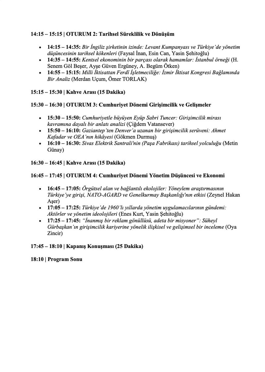 📢 VIII. İşletme Tarihi Konferansımızın programı açıklandı!  

📷 Detaylar: bilgi.edu.tr/tr/akademik/8-… 
<a href="/soydemirco/">Cemil Ozan Soydemir</a> 

#İşletmeTarihi #BilgiÜniversitesi