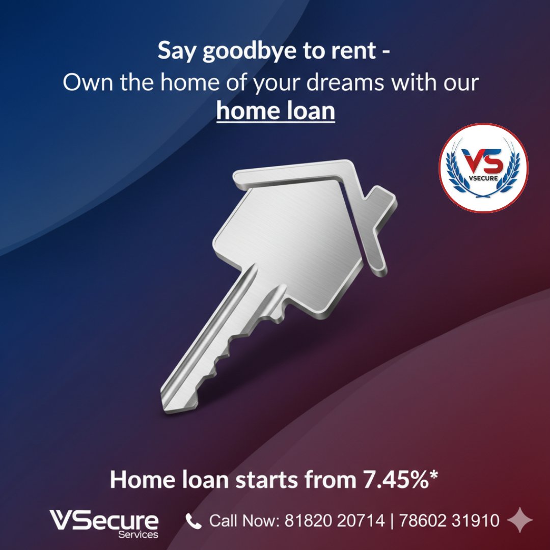 rahulsharm27959's tweet image. Say goodbye to rent and hello to your own home! 🏠
Get your dream home with VSecure Services — home loans starting at just 7.45%.
📞 Call now: 81820 20714 | 78602 31910
#VSecureServices #HomeLoan #DreamHome #LowInterest #EasyLoan #HomeOwnership