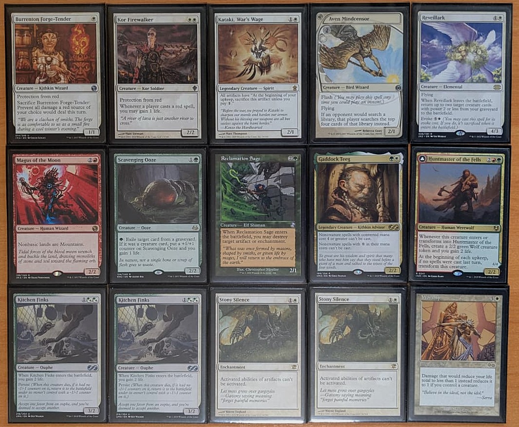 Kiki Chord. Modern 2015. 2-2
Funny deck but very skill intensive. Midrange and control predator. Too slow to fight combo and big mana. Probably, a worst version of Melira Project. (1/2)
MUs:
UW Control❌🟢🟢
Grixis Control🟢❌❌
Grixis Delver 🟢❌🟢
Jeskai Control 🟢❌❌