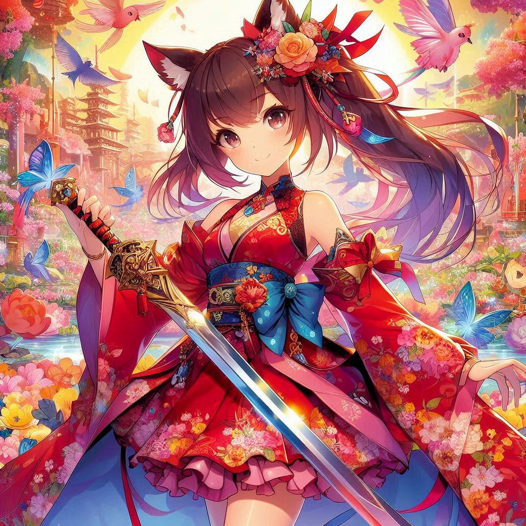 #このタグを見た人は黙って刀を持ったキャラを貼れ 

 #AIイラスト