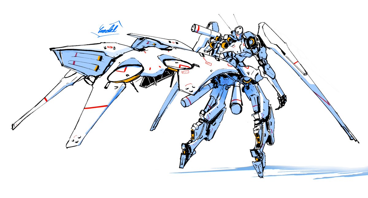 メカスケッチ
バックビューからアプローチ