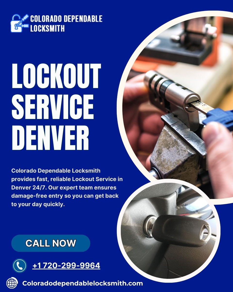 CD_locksmith's tweet image. Locked out in Denver? Colorado Dependable Locksmith offers 24/7 lockout service for home, car, or office. Fast, damage-free entry by experts. Call 720-299-9964 now! More: coloradodependablelocksmith.com/services/emerg…

#LockoutServiceinDenver #EmergencyLocksmithDenver #DenverLockout