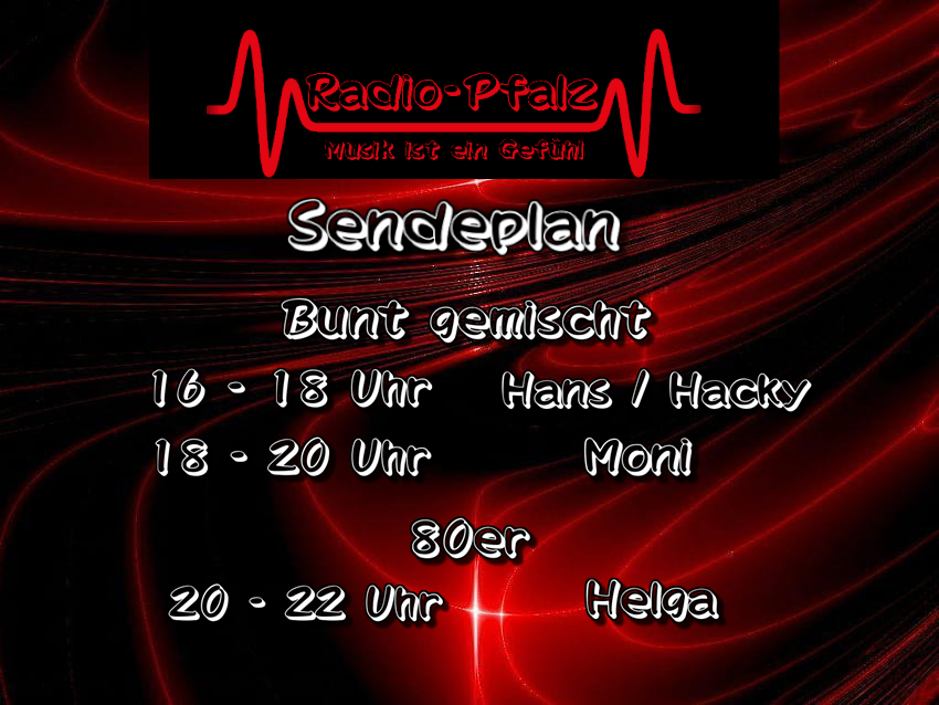 Wir starten in eine neue Woche. Auf radio-pfalz.com findet ihr euer Musik für einen gelungenen Start, heute mit einer kräftigen Prise 80er.