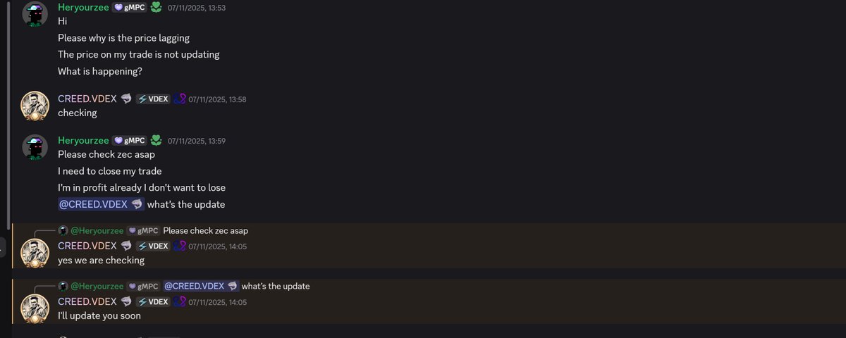 Halaal_Maxi's tweet image. Gm CT, I want to make awareness of how @0xVDEX, @0xJasminee101 and their team members are staining my integrity and depriving me of withdrawing my money on their platform.

Some days ago @Web3Jimbei onboarded me to @0xVDEX which I made deposit of $92+ to trade $ZEC-USD pair, aslo