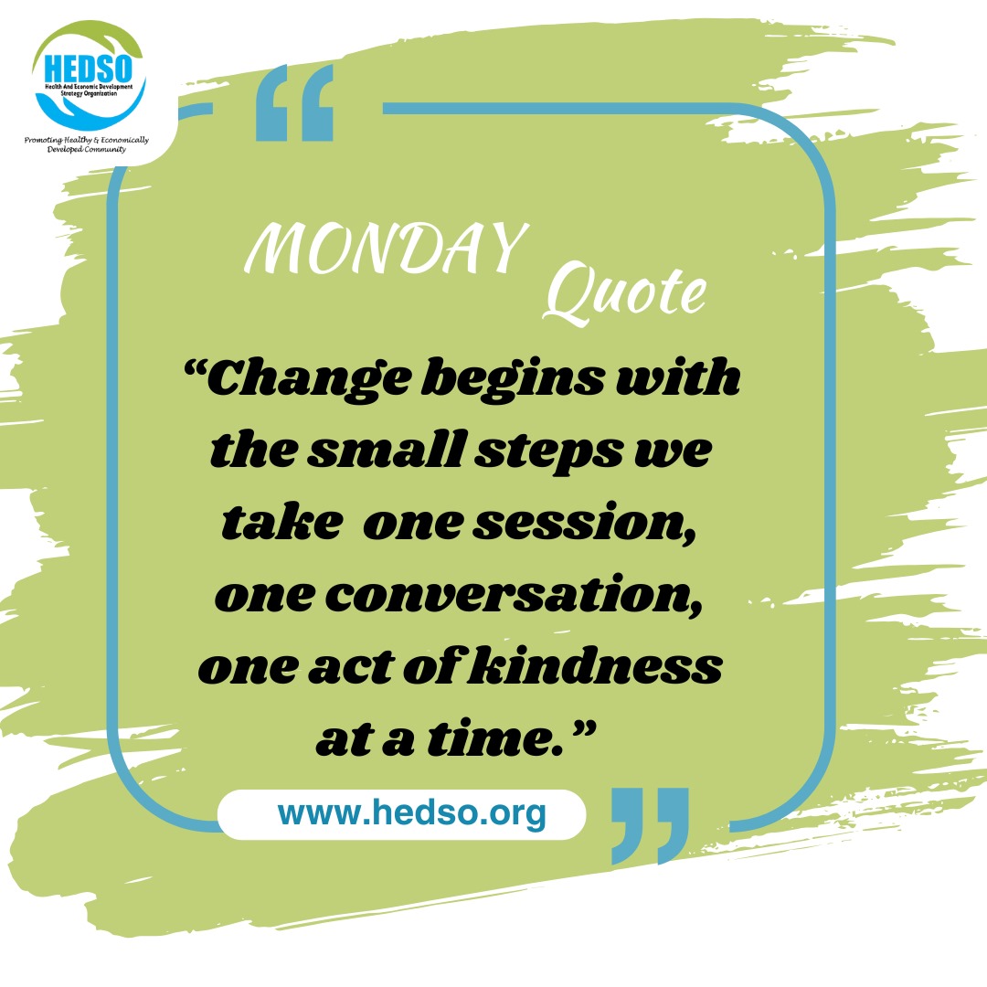 HEDSOorg's tweet photo. Change begins with small steps one session, one conversation, one act of kindness at a time.
This Monday, let’s keep inspiring action and impact through compassion and awareness.
#HEDSO #MondayQuote #EmpowerChange #KindnessMatters https://t.co/7VubXXSeQR
