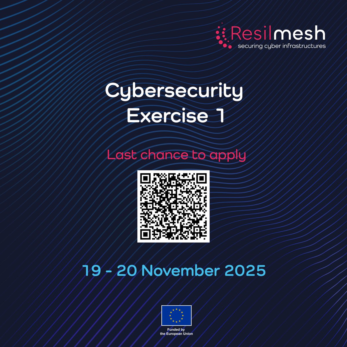 📢The <a href="/ResilMesh_eu/">Resilmesh Project</a> Project will host its 1st Cybersecurity Exercise, bringing together critical infrastructure operators &amp; response teams from across #Europe for2️⃣days of hands-on training and collaboration.

📅19–20/11/2025 

✍🏼Register here: lnkd.in/dxayRExa