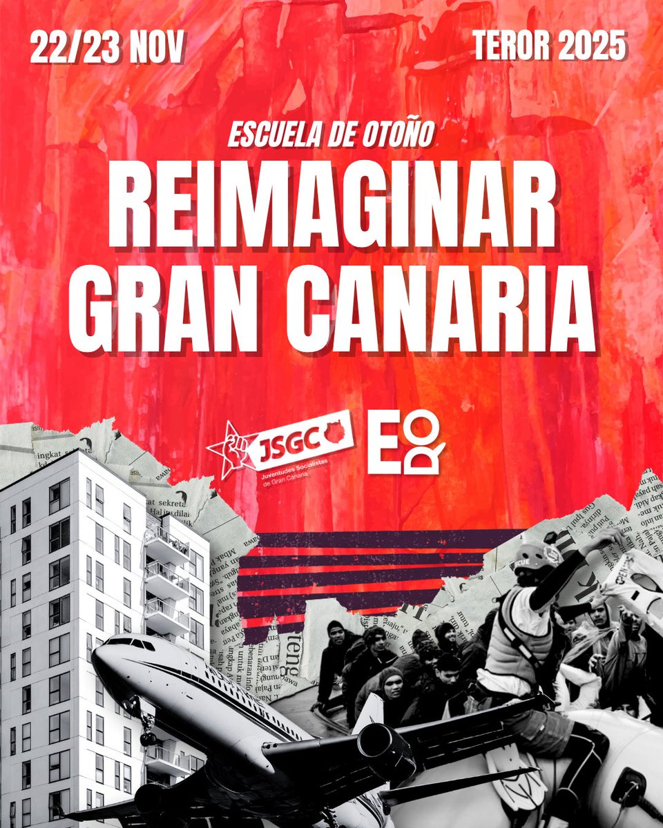 ‼️ ¡Vuelve la EDO!

Un espacio para reimaginar Gran Canaria desde una reflexión que nos permita dibujar la isla que queremos.

❤️ Porque Gran Canaria se reimagina entre todas y todos con derecho a quedarse, a llegar y a vivir con dignidad.

¿Te sumas? ✊✨