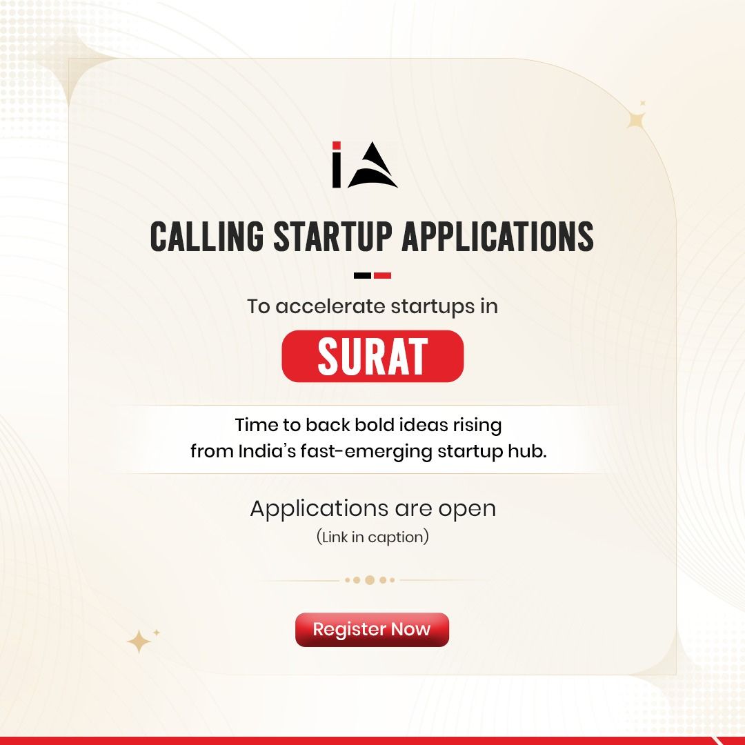 iacce_official's tweet image. We are all set to turn Surat’s ambition into scalable startups.
Applications are now open: ia-surat.indiaaccelerator.co/apply 
This is your chance to pitch your idea, gain mentorship, and take your startup from ambition to impact.

#IndiaAccelerator #SuratStartups #StartupEcosystem