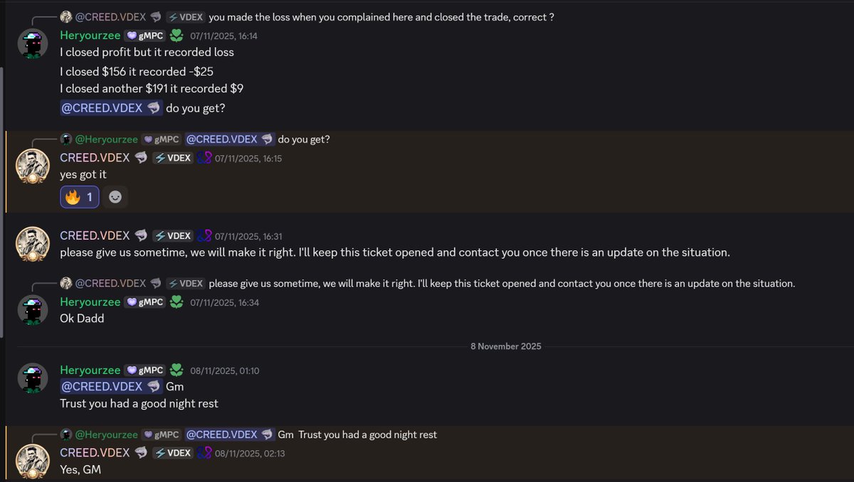 Halaal_Maxi's tweet image. Gm CT, I want to make awareness of how @0xVDEX, @0xJasminee101 and their team members are staining my integrity and depriving me of withdrawing my money on their platform.

Some days ago @Web3Jimbei onboarded me to @0xVDEX which I made deposit of $92+ to trade $ZEC-USD pair, aslo
