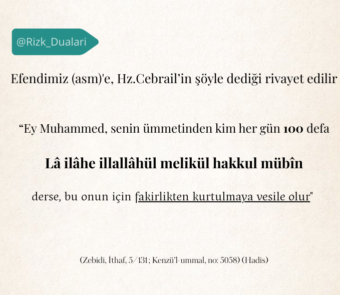 Rızk Duaları 🕊 tweet media