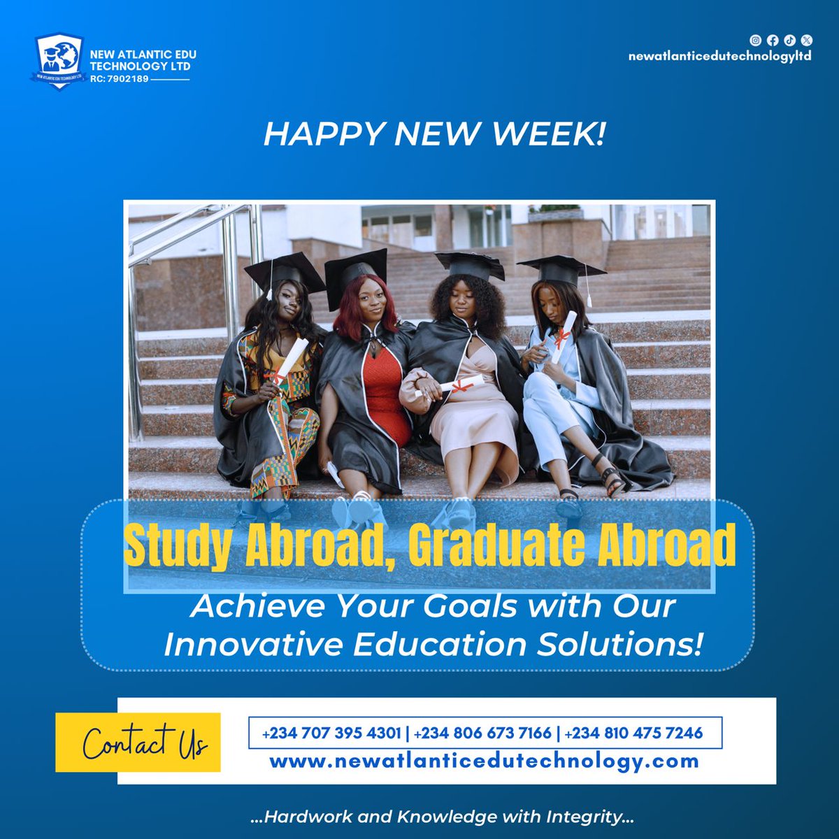 Newatlantic_edu's tweet image. Unlock your future with international education! 
Study Abroad. Graduate Abroad. Achieve more with New Atlantic Edu Technology Ltd.
Contact us today and take the next step toward your dreams!

#StudyAbroad #GraduateAbroad #EducationSolutions #NewAtlanticEdu #InternationalStudents