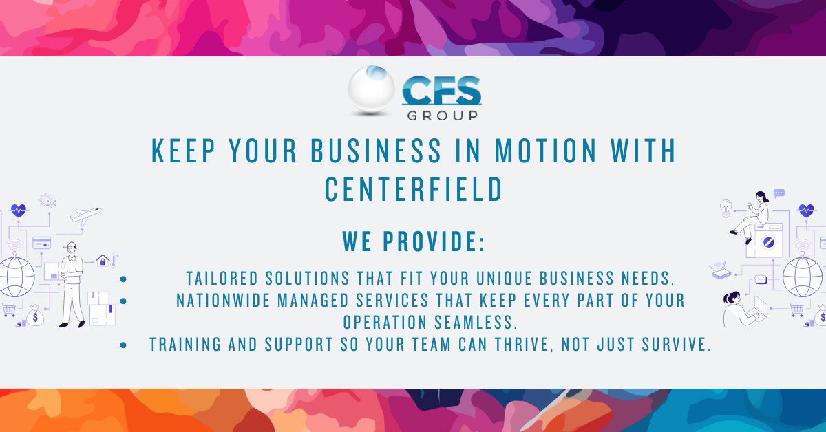 cfs_software's tweet image. Keep your business moving with Centerfield 🚀
Tailored solutions. Nationwide support. Real results.
📧 info@cfsgroup.co.za #Centerfield #CFS #ManagedServices #BusinessWithoutLimits