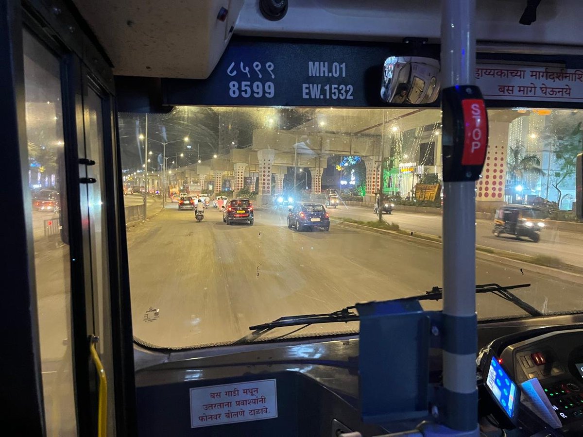 Btw this is the front seat that the cutie Ajji (Grandma) gave me. In case I ever needed to quickly exit and puke my heart out.
To all the women passengers, conductor and bus driver of A-700 route's bus number 8599, thank you for not mistaking me for a creep and throwing me out of