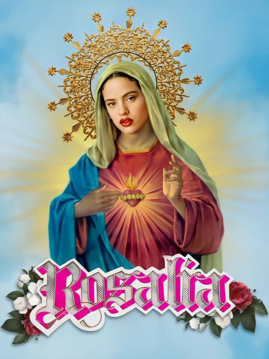 rosaliacrave's tweet photo. petition for rosalía to be canonized as the first living saint by the catholic church for performing not one, not two, not three, but FOUR inexplicable miracles in her lifetime https://t.co/uUplPn1LqI