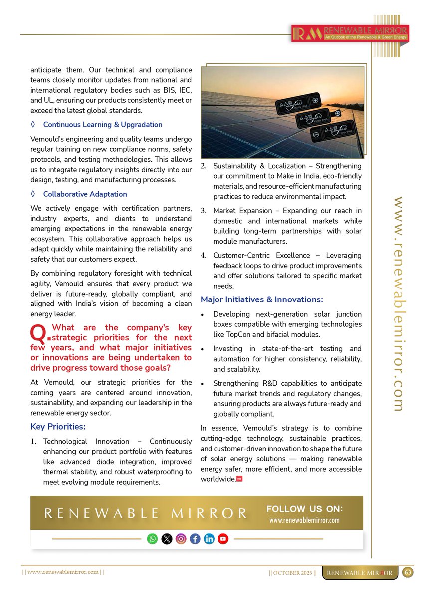 renewablemirror's tweet photo. REI Expo 2025 Exclusive!
Catch the full interview with Pawan Patidar🇮🇳, Founder; Gagan Patidar, Founder; Vishwas Patidar, Founder, VEMOULD, and exclusive insights in our special REI Expo edition of Renewable Mirror.

📖 Read now: https://t.co/IIpN5RmXwk

#RenewableMirror https://t.co/V9ugQH8i9J