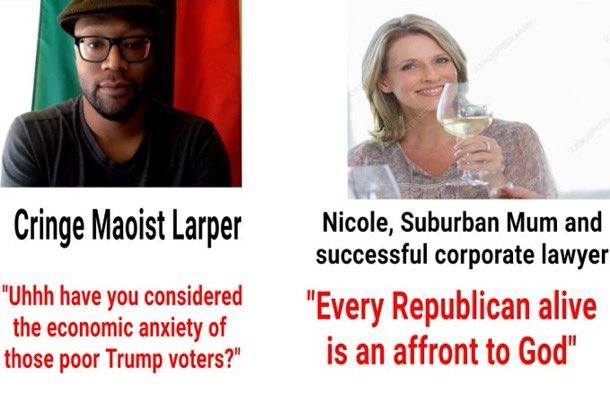 Newsom vs Nina Turner is the gender flipped version of this meme