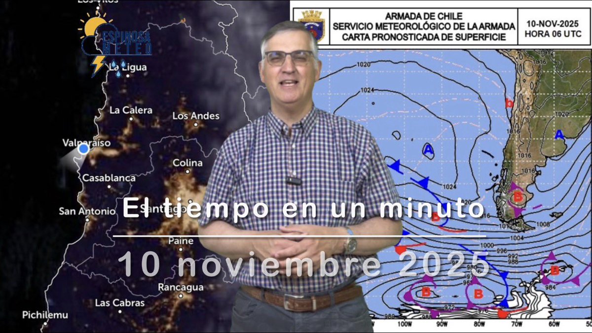 El tiempo en un minuto para la región de Valparaíso y Santiago, para hoy lunes 10 de noviembre de 2025

youtu.be/icrqeGKk5gE

Cometa y comparte!!!

#Tiempo #Clima #PronosticoDelTiempo