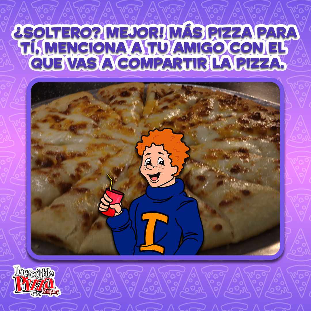 IPCMTY's tweet photo. ¿Tu media naranja? 🍊 ¡Mejor una pizza ENTERA para ti solo! 🍕

Este Día del Soltero, enamórate de nuestro buffet y date el lujo de no compartir. 😉 ¡Porque la mejor cita es contigo mismo, los juegos y el sabor ilimitado! 🤩

#ipcmty #incrediblepizza https://t.co/qjDDj5nd86