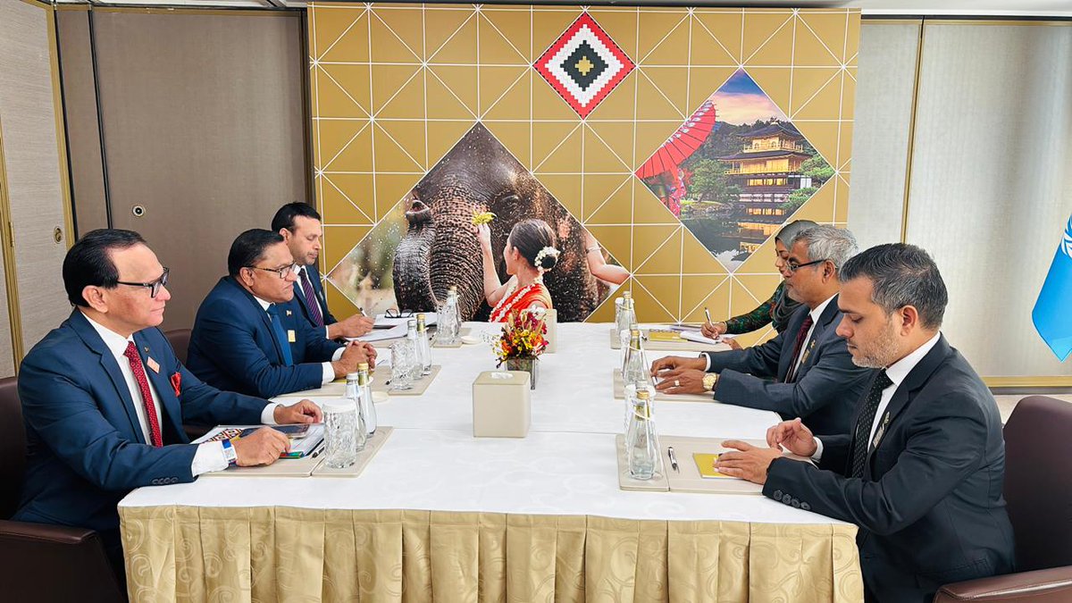 On the margins of the UNWTO General Assembly in Riyadh, I met with H.E. Thoriq Ibrahim (<a href="/Thoriqibrahim/">Thoriq Ibrahim</a>), Minister of Tourism and Environment, and discussed ways to further advance cooperation in the fields of tourism and hospitality. We also exchanged views on common challenges