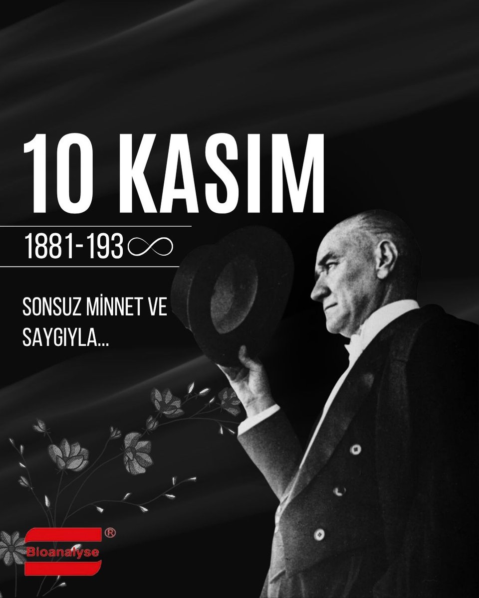 bioanalyse's tweet photo. Saygı ve özlemle anıyoruz...

#10kasım #atatürk #türkiye #anmagünü #bioanalyse https://t.co/nNrfJOaoOB