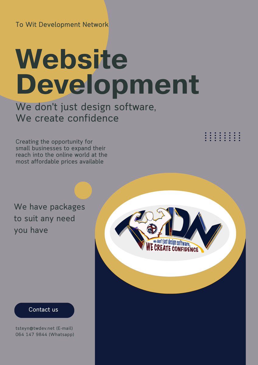 TW_DevNet's tweet image. Affordability and professionalism are what we offer in a world full of overpriced services
Contact us today to hear about our full range of services
#Website #SmallBusiness #SouthAfrica #affordable