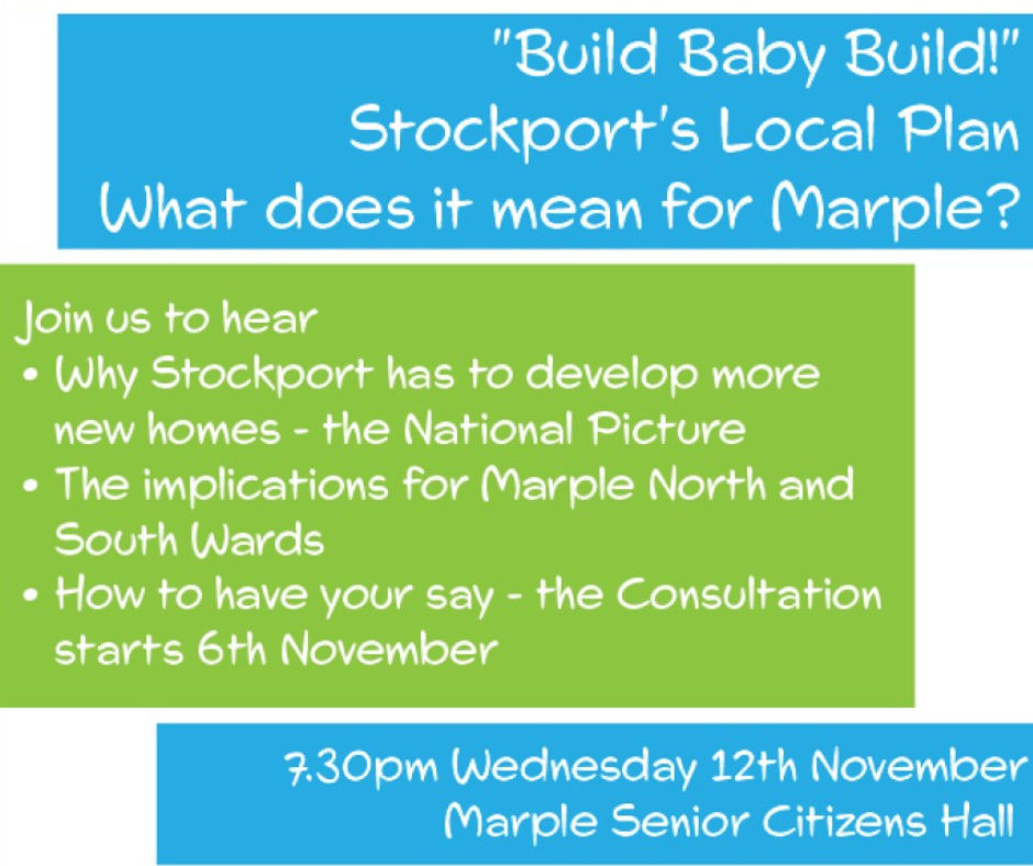 The <a href="/MarpleCivic/">Marple Civic Society</a> Society is holding an open meeting on Wednesday 12 November to discuss the plan and what it means for #Marple: marple.website/calendar/93-mo…