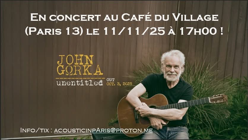 🎶🎶J'attends mon petit Johnny qui arrive par le Boeing de sept heures trenre troiiiiiis,  tout droiiiiit.... du Minnesota✈️🎵🎵
John Gorka au Café du Village  c'est demain !