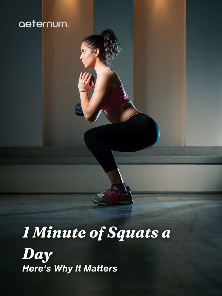 aeternumcompany's tweet image. 🏋️‍♀️ 1 min of squats daily strengthens legs &amp;amp; core, eases joint pain, and boosts mobility. 💪 Follow us &amp;amp; visit our site for simple, science-backed health tips! #HealthyJoints #BiohackingHealth